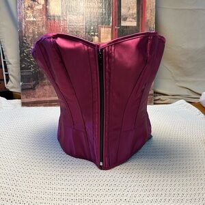 Shirley of Hollywood Magenta and Black Bustier